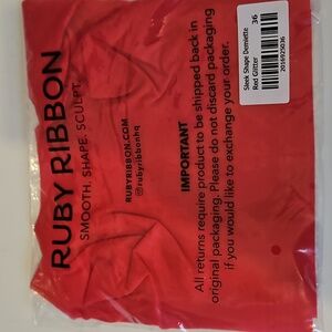 Ruby Ribbon Sleek Shape Demiette in Red Glitter